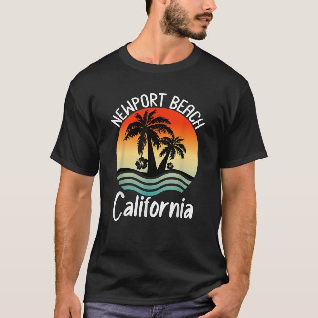 Family Vacations 2021 California Newport Beach Ret T Shirt (Framsida)