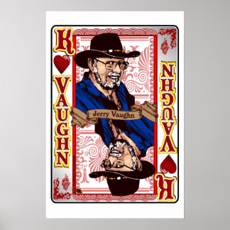 Family Vaughn Reunion Jerry Vaughn Card-utskrift Poster