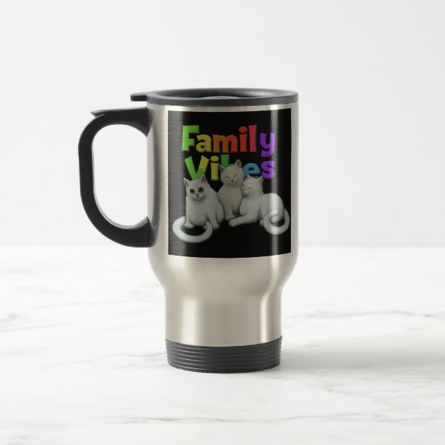 "Family Vibes" Travel Coffee Mug Resemugg (Vänster)