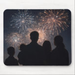 Family Watching Fireworks Display Musmatta<br><div class="desc">A family silhouette stands against a vibrant backdrop of fireworks,  creating a magical and festive atmosphere in the night sky</div>