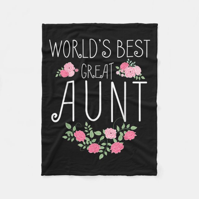 Family World's Great Aun Funny Auntie Ever Gift  Fleecefilt (Framsidan)