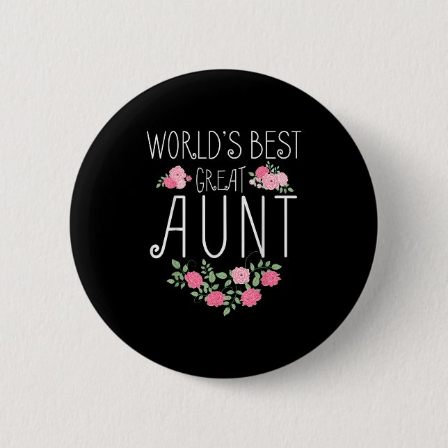Family World's Great Aun Funny Auntie Ever Gift  Knapp (Framsida)