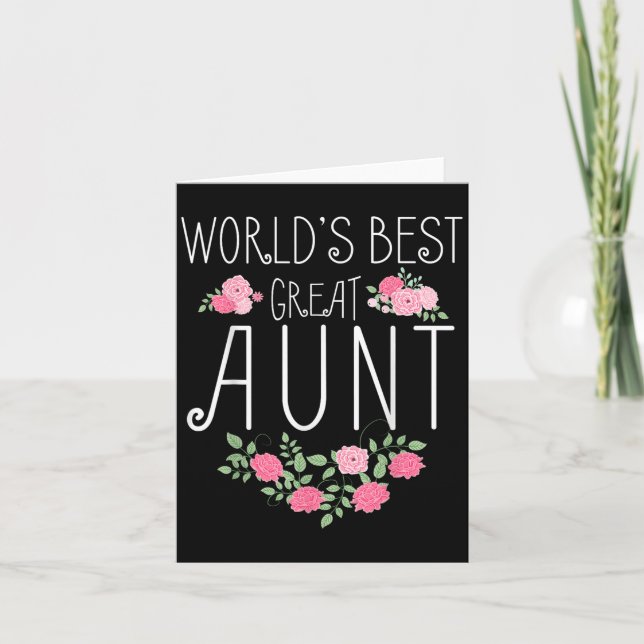 Family World's Great Aun Funny Auntie Ever Gift  Kort (Framsida)