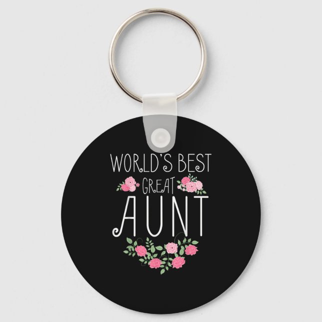 Family World's Great Aun Funny Auntie Ever Gift  Nyckelring (Framsida)