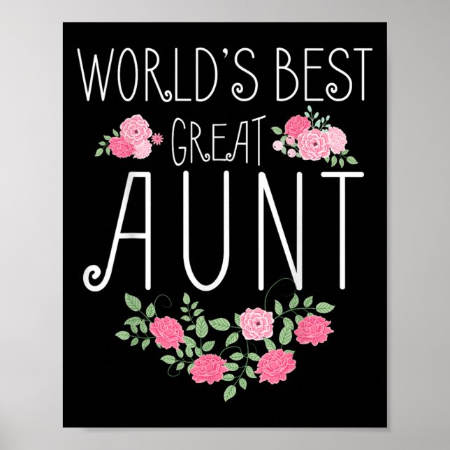Family World's Great Aun Funny Auntie Ever Gift  Poster (Framsidan)