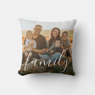 FAMILY Writing Anpassningsbar Photo Kudde