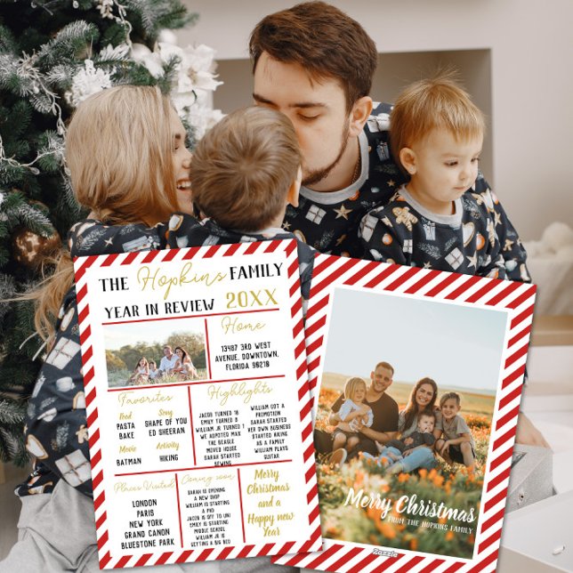 family year in review Christmas information update Julkort (Skapare uppladdad)