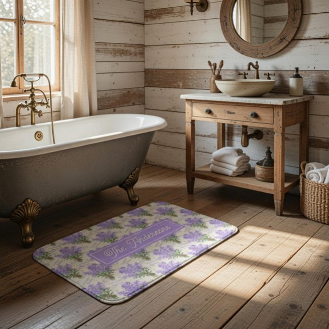 Familyname Provence Lavender Bunches  Badrumsmatta (Skapare uppladdad)