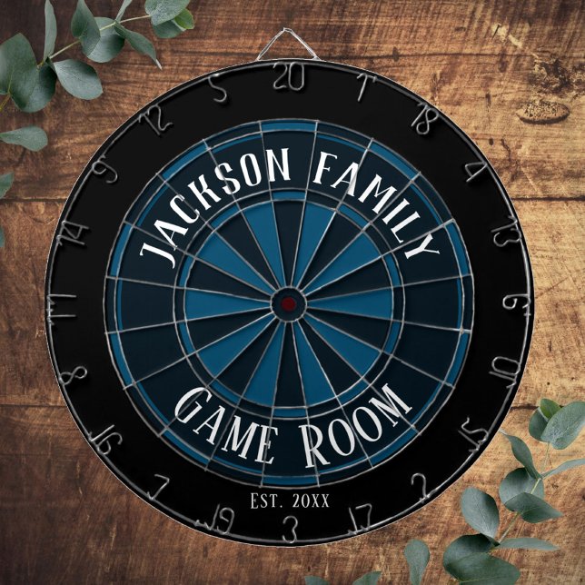 Famliy Namn Game Room Blue Darttavla (Skapare uppladdad)