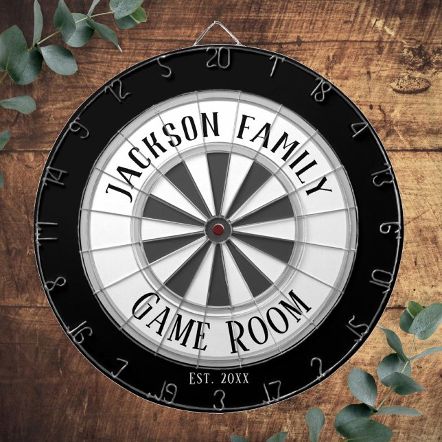 Famliy Namn Game Room White Darttavla (Skapare uppladdad)