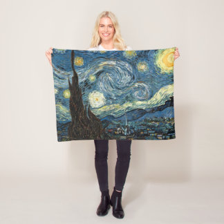 Famous art, Starry Night, Van Gogh Fleecefilt