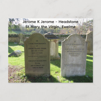 Famous Authors Jerome K Jerome Headstone, Vykort