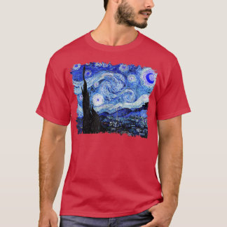Famous Classic Art The Starry Night Remi Van Gogh  T Shirt