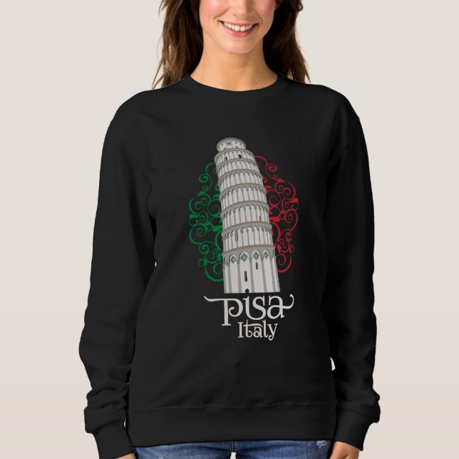 Famous Italian Landmark Leaning Tower of Pisa T Shirt (Framsida)