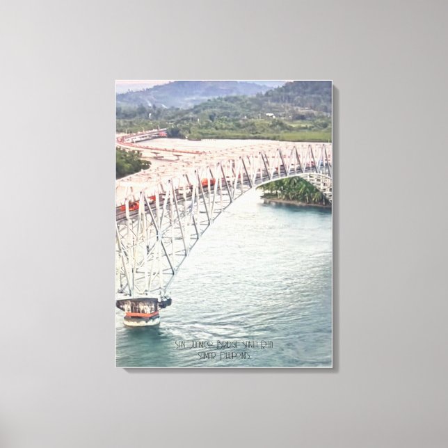 Famous San Juanico Bridge, Ph. -  Canvastryck (Framsida)