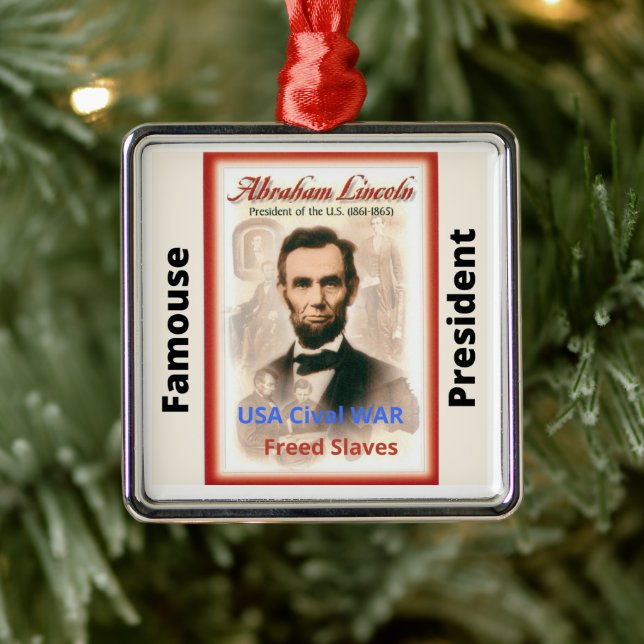 Famouse President Lincoln-julprydnaden Julgransprydnad Metall (Träd)