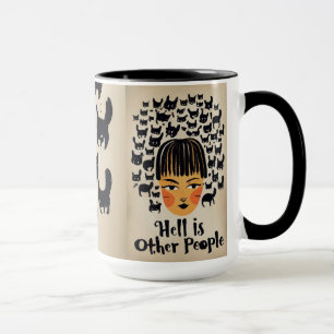 Fan är Andra folk Cat Mugg för introduverts.