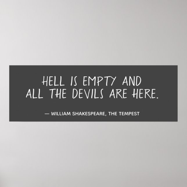 Fan är tom Shakespeare-citat Poster (Framsidan)