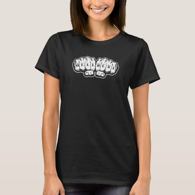Fan Bent Knuckle Tattoo T Shirt (Framsida)