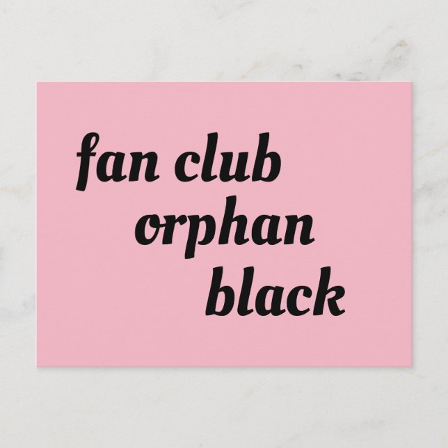 fan club fadern black retro font text vykort (Framsida)