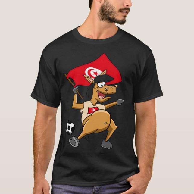Fan horse Tunisia T Shirt (Framsida)