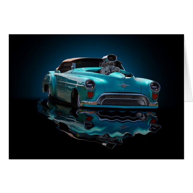 Fan på hjul hälsningskort (Framsidan Horizontal)