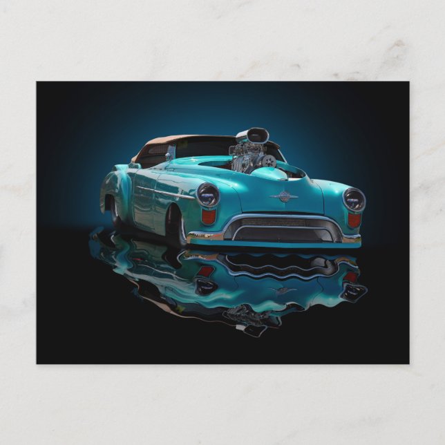 Fan på hjul vykort (Framsida)