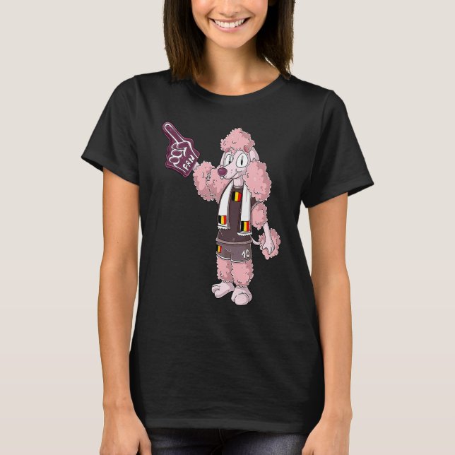 Fan Poodle Belgium T Shirt (Framsida)