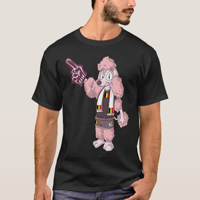 Fan Poodle Belgium T Shirt (Framsida)