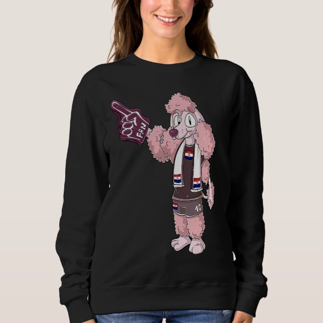 Fan Poodle Croatia T Shirt (Framsida)