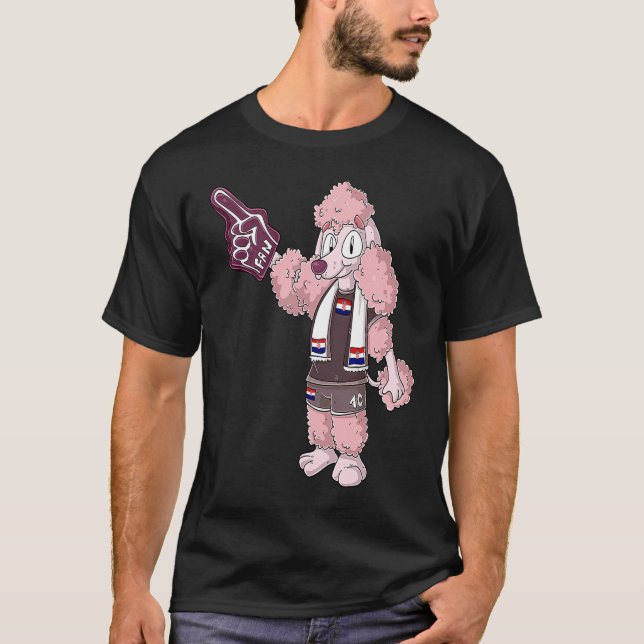 Fan Poodle Croatia T Shirt (Framsida)