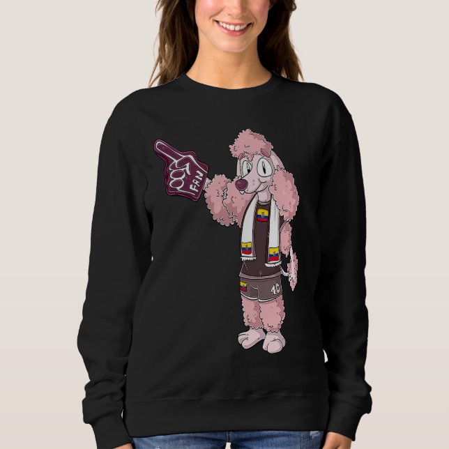 Fan Poodle Ecuador T Shirt (Framsida)