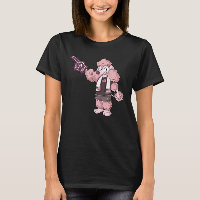 Fan Poodle USA T Shirt (Framsida)