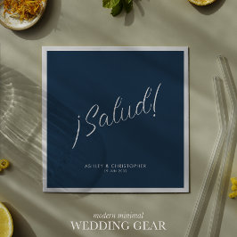 Fan, Salud! Indigo Blue Minimal valfri Tillfälle C Pappersservett