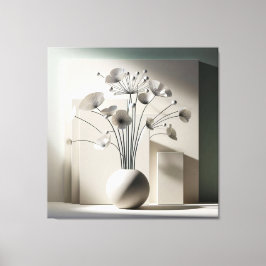 Fan-Shaped Floral Structure Canvastryck