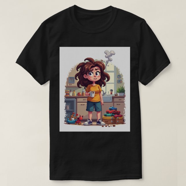 Fan ta mamma Frustration - Pixel Art Illustration  T Shirt (Design framsida)