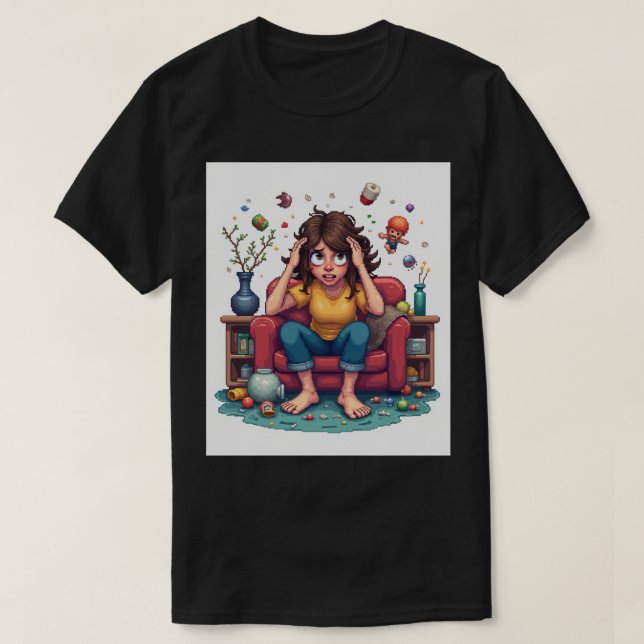 Fan ta Mamma Frustration Rolig T-shirt För Utmatta (Design framsida)