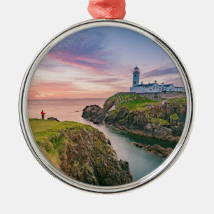 Fanad Head fyr Donegal, Irland Julgransprydnad Metall