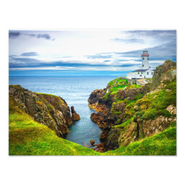 Fanad Head Lighthouse Cliffs – Ireland Photo Print Fototryck