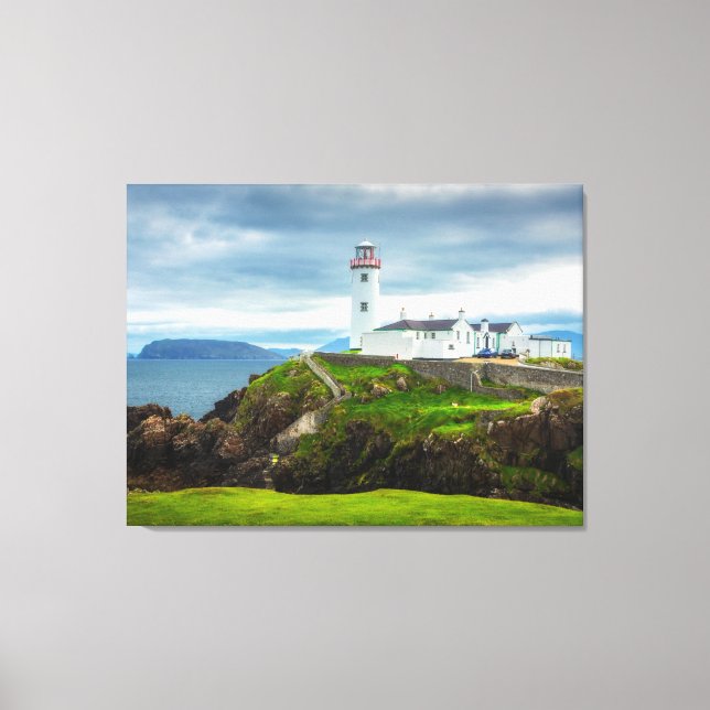 Fanad Head Lighthouse Donegal Ireland Art Print Canvastryck (Framsida)