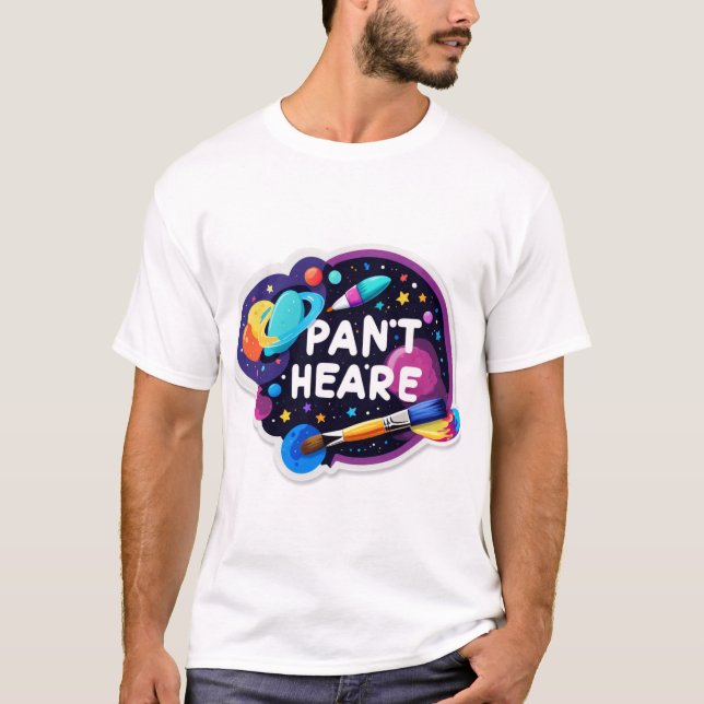 Fanart Space Sticker T Shirt (Framsida)