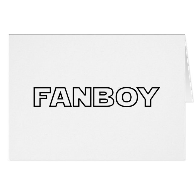 FANBOY CARD HÄLSNINGSKORT (Framsidan Horizontal)
