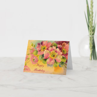 Fanciennitet och feminin Blommigt - lägg till text Kort