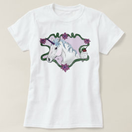 Fanciful Unicorn och Hummingbird T-Shirt