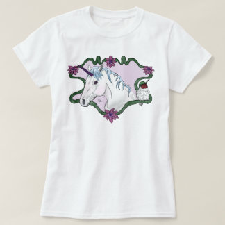Fanciful Unicorn och Hummingbird T-Shirt