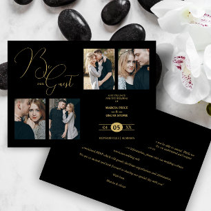 Fancy 4 Multi Photos Be our Guest Black Wedding Spara Datumet