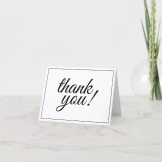 Fancy and Luxurious "thank you!" Postcard Kort