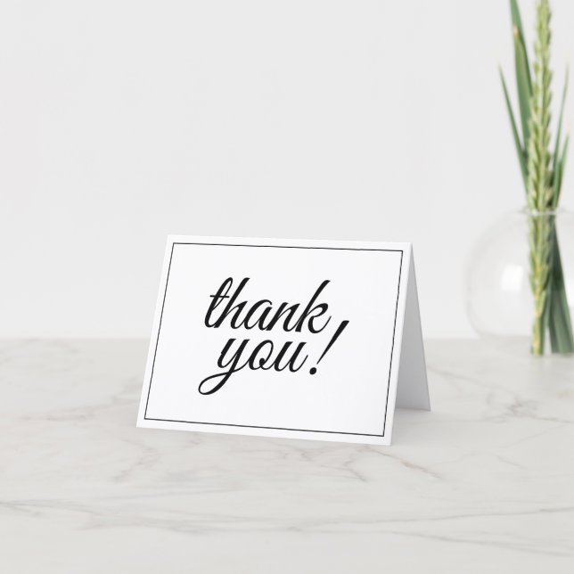 Fancy and Luxurious "thank you!" Postcard Kort (Framsida)