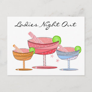Fancy drinkladies natt ute vykort