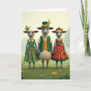 Fancy fårängsfolk-kort kort